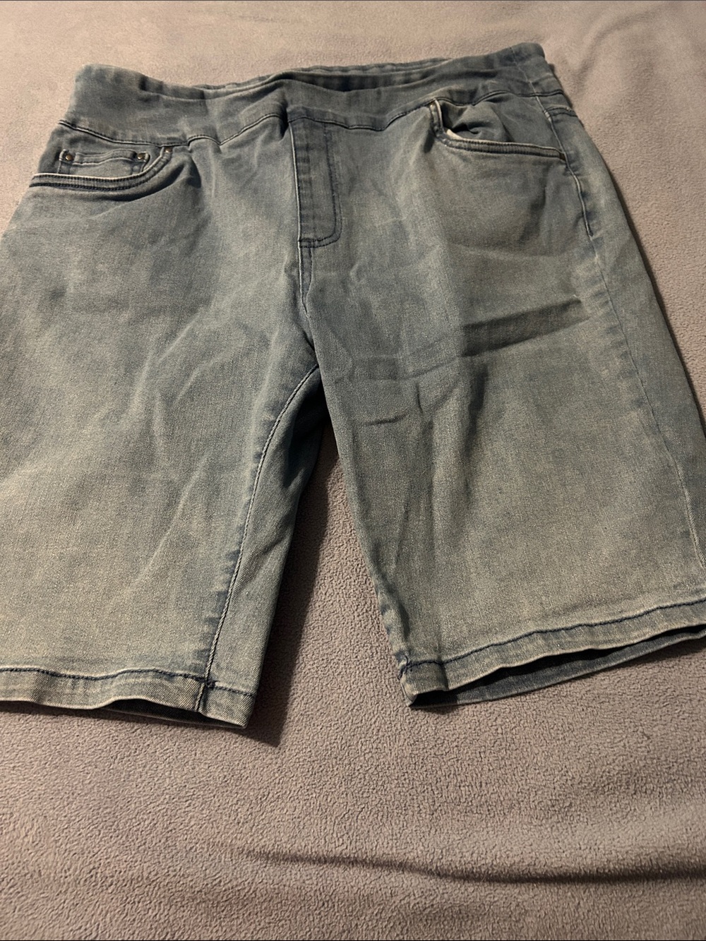 Blair Women’s Washed Denim Shorts in Faded Blue